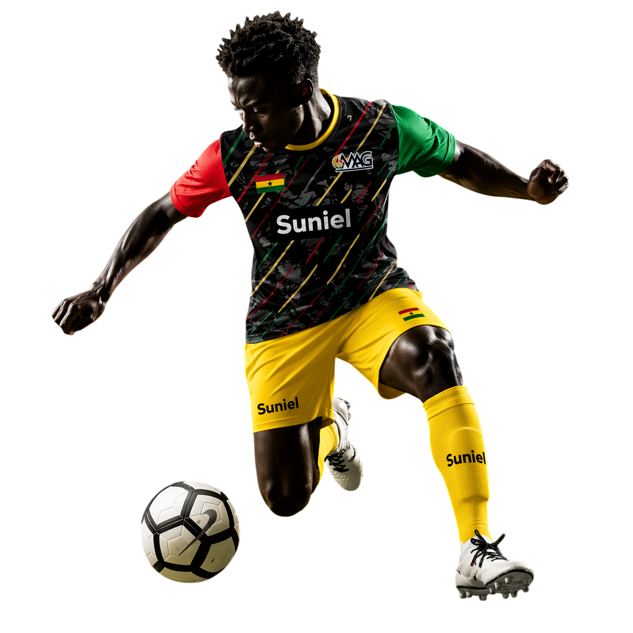Ghana minifootball player in action